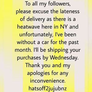 Text Notice Image - Shipping Delay Announcement